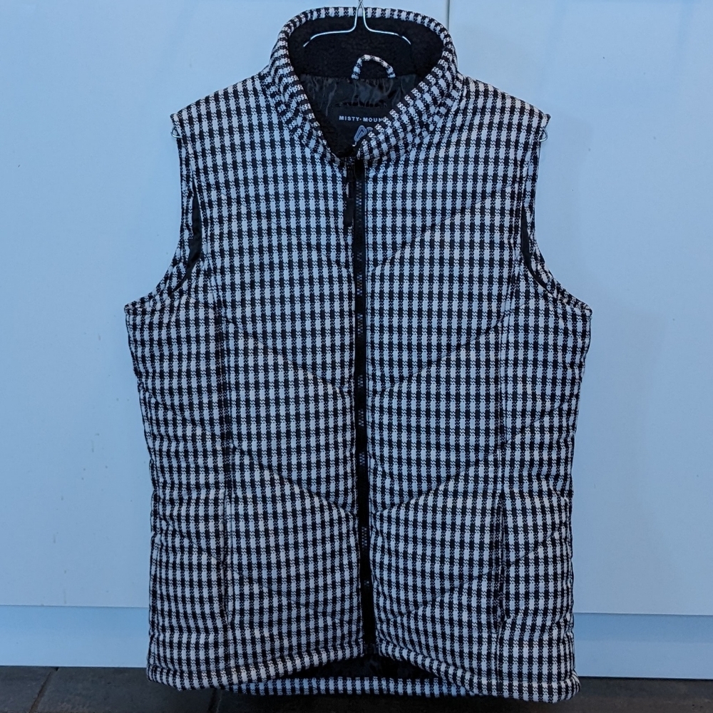 Misty Mountain Technical Performance Outerwear Houndstooth Puffer Vest Size M